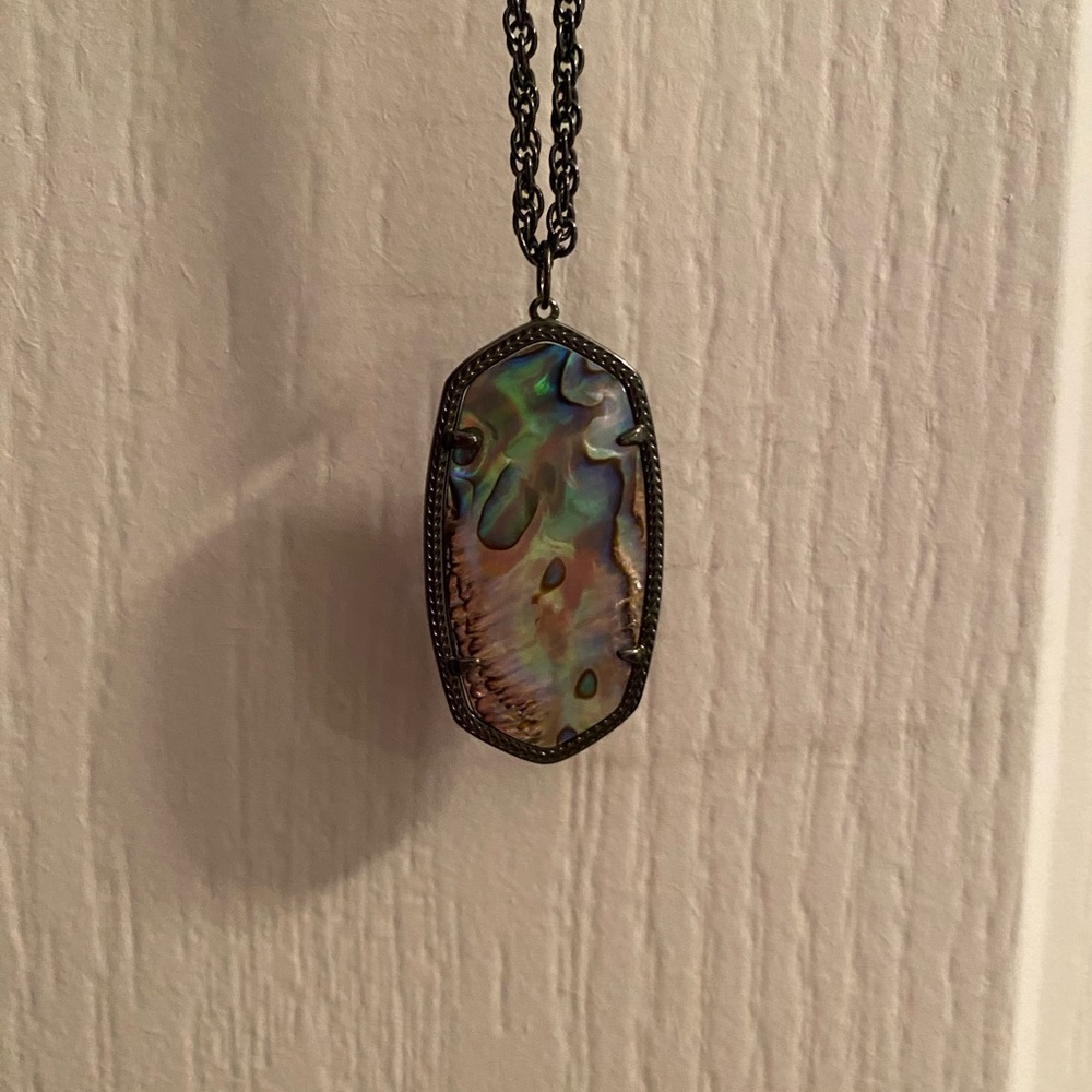 Kendra Scott Black Abalone Necklace